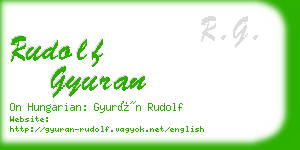 rudolf gyuran business card